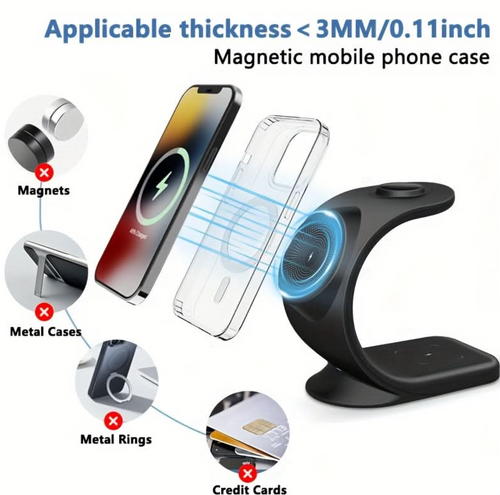 3-in-1 Wireless USB Charging Station